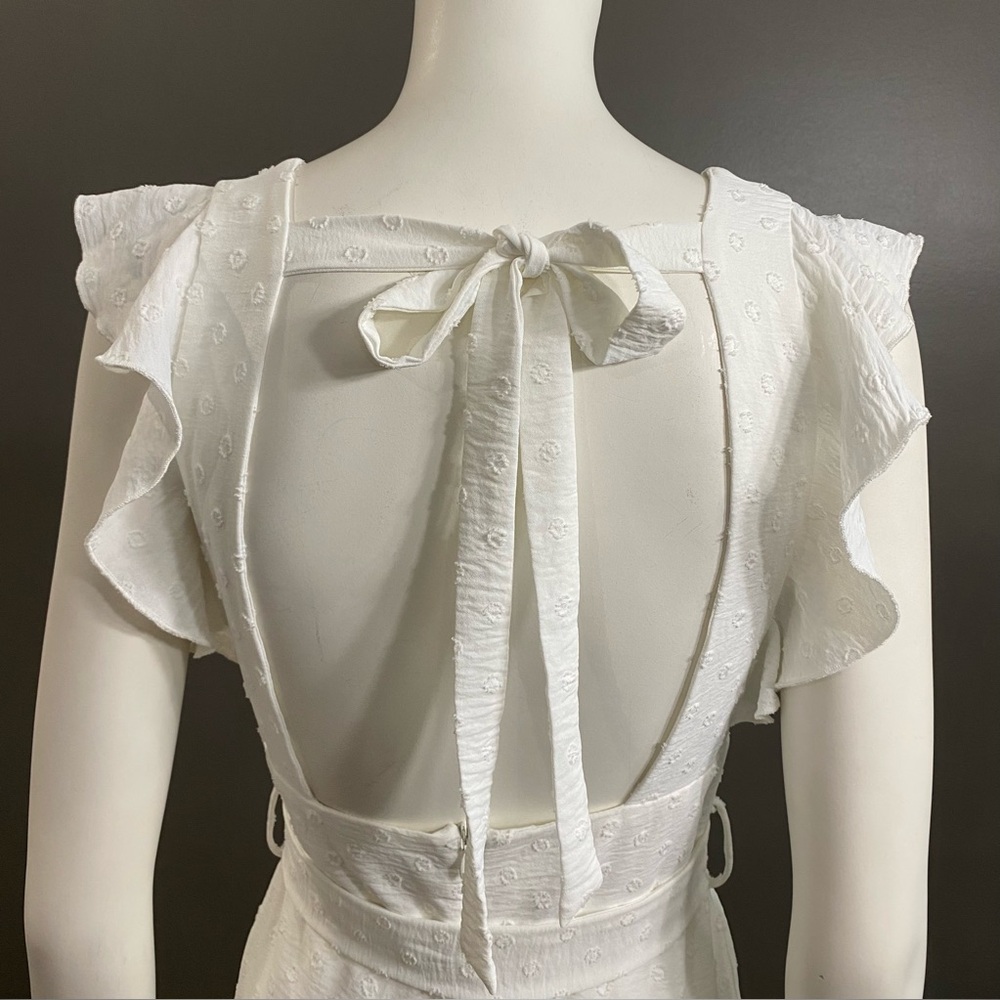 Altar'd State White High-Low Ruffle Midi Dress - Picture 7 of 10